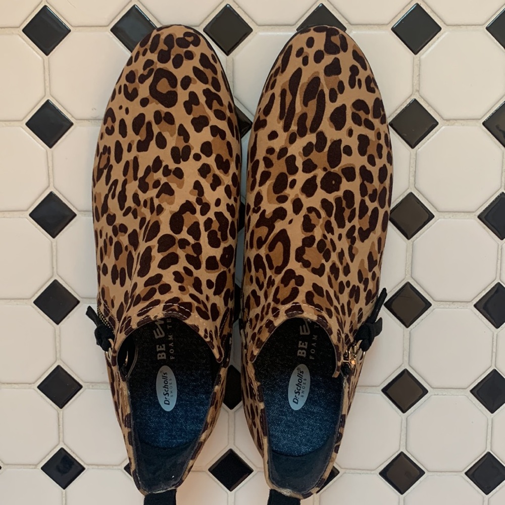 Dr Scholls leopard print booties, new, size 8.5